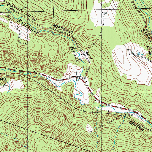 Topographic Map of Felchner Brook, VT