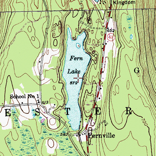 Topographic Map of Fern Lake, VT