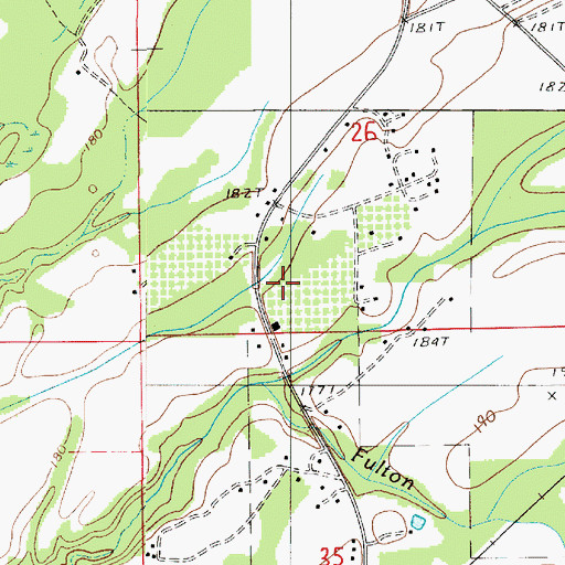 Topographic Map of The True Way Church, AL