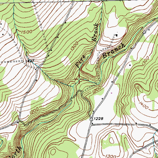 Topographic Map of Fire Brook, VT