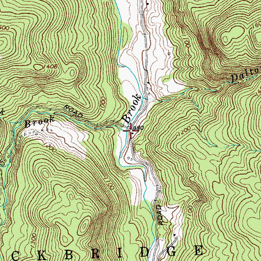 Topographic Map of Fletcher Brook, VT