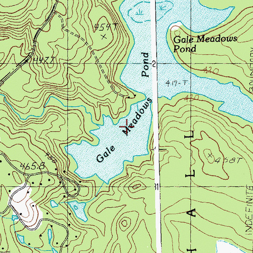Topographic Map of French Hollow, VT