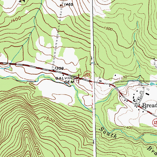 Topographic Map of Galvin Cemetery, VT