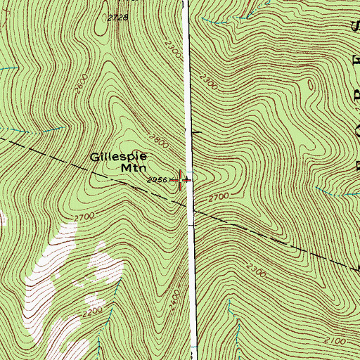 Topographic Map of Gillespie Mountain, VT