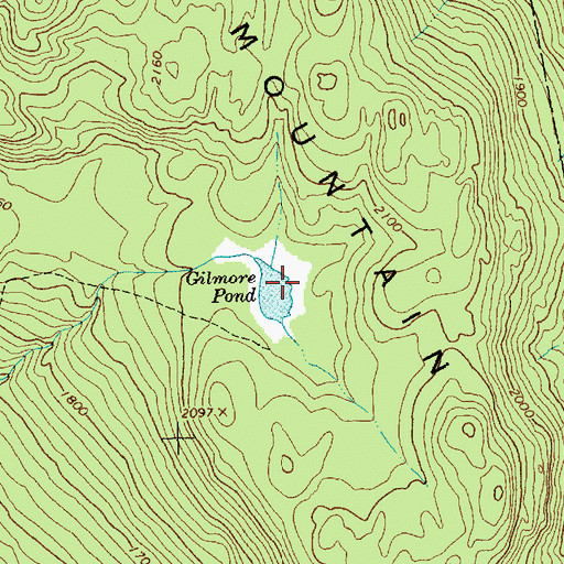 Topographic Map of Gilmore Pond, VT