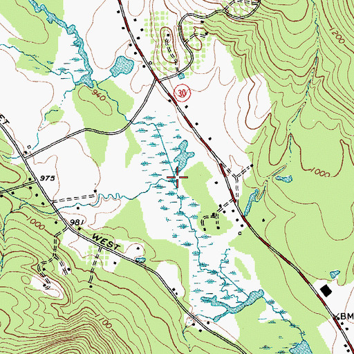 Topographic Map of Goodman Brook, VT
