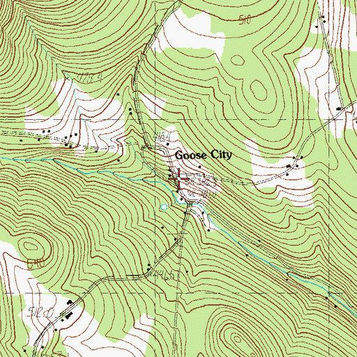 Topographic Map of Goose City, VT
