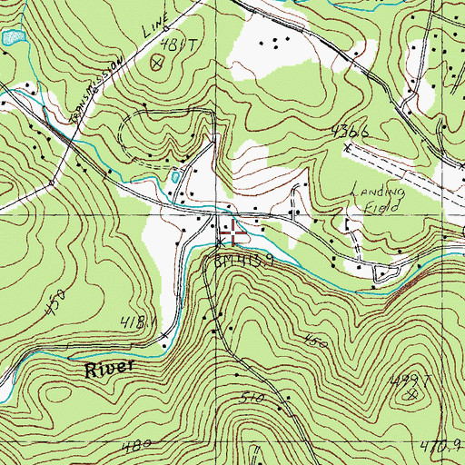 Topographic Map of Grahamville School, VT