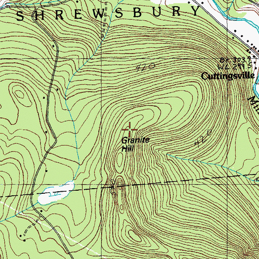 Topographic Map of Granite Hill, VT