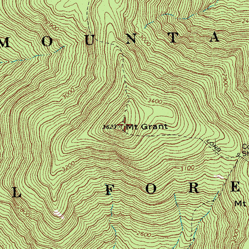 Topographic Map of Mount Grant, VT