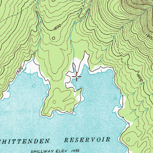 Topographic Map of Green Brook, VT