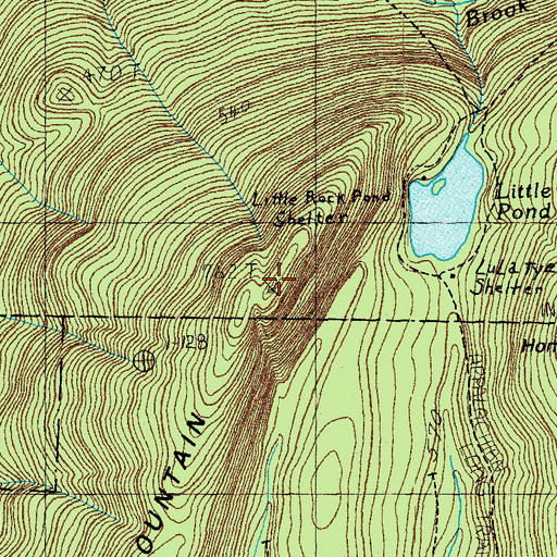Topographic Map of Green Mountain, VT