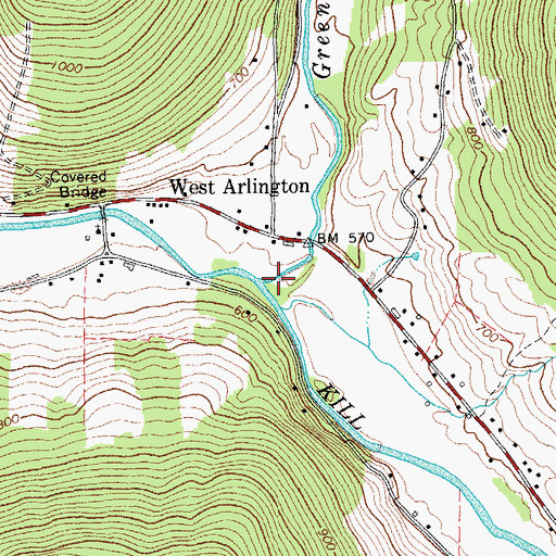 Topographic Map of Green River, VT