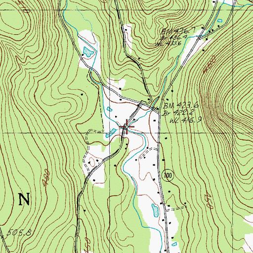 Topographic Map of Greendale Brook, VT