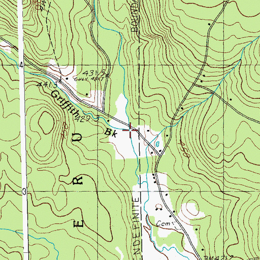 Topographic Map of Griffith Brook, VT