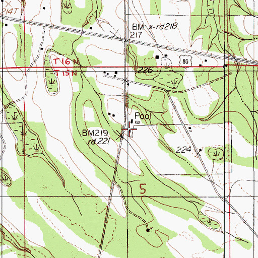 Topographic Map of Tyler School (historical), AL