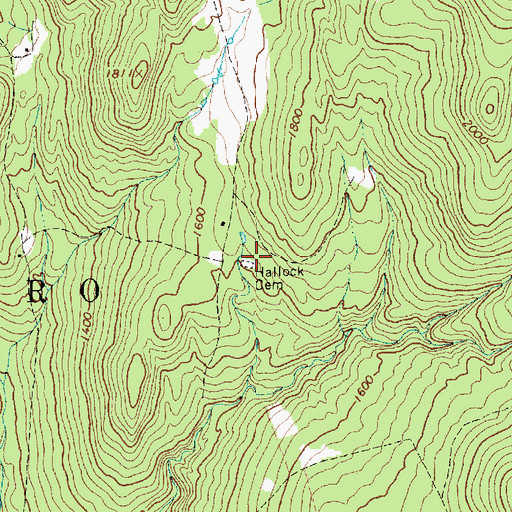 Topographic Map of Hallock Cemetery, VT