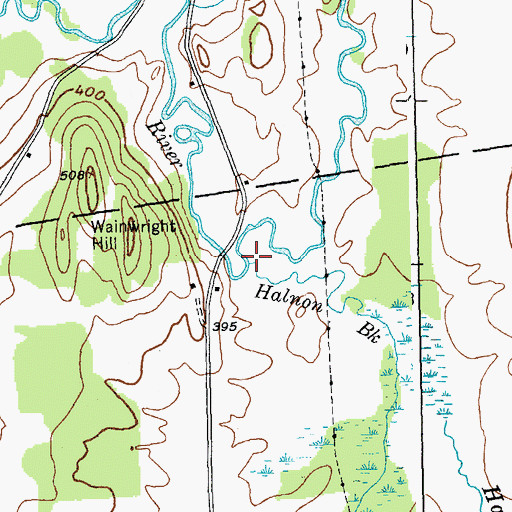 Topographic Map of Halnon Brook, VT
