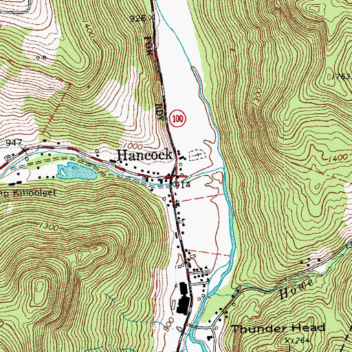Topographic Map of Hancock, VT