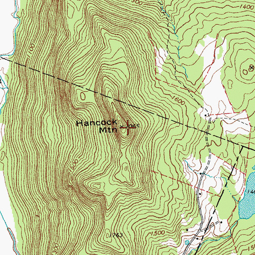 Topographic Map of Hancock Mountain, VT