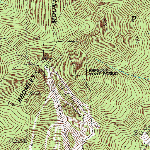 Topographic Map of Hapgood State Forest, VT