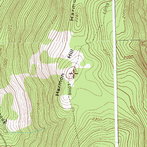 Topographic Map of Harmon Hill, VT