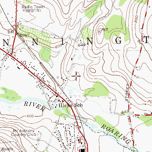 Topographic Map of Molly Stark Elementary School, VT