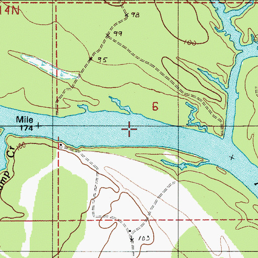 Topographic Map of Upper Sister Bar, AL
