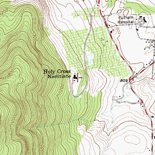 Topographic Map of Holy Cross Novitiate, VT