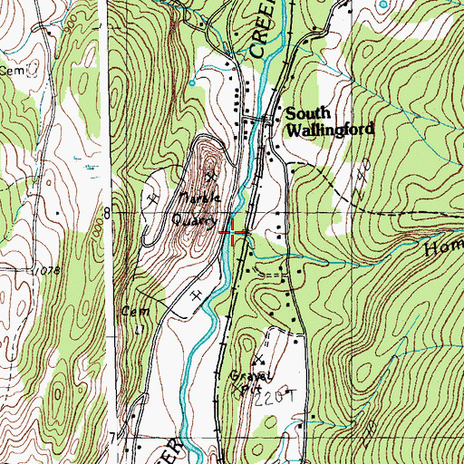 Topographic Map of Homer Stone Brook, VT