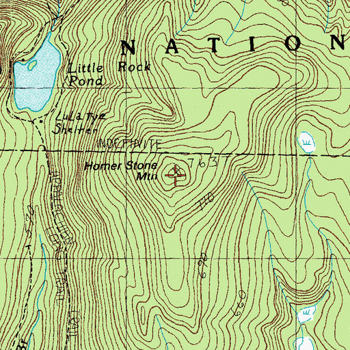 Topographic Map of Homer Stone Mountain, VT