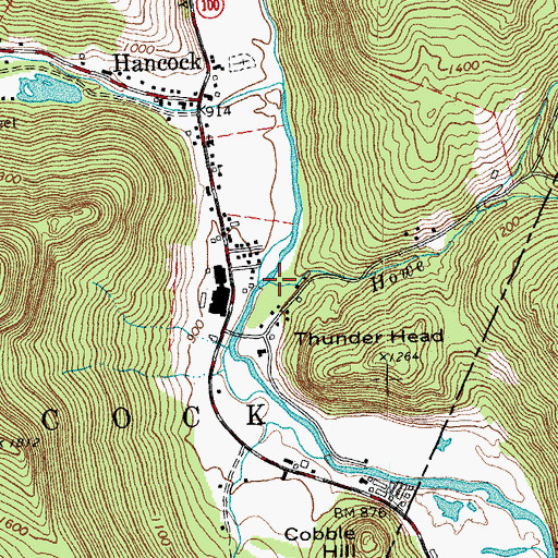 Topographic Map of Howe Brook, VT
