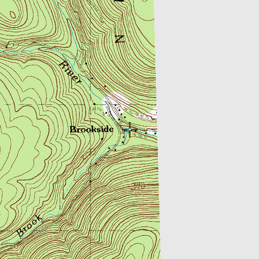 Topographic Map of Hunter Brook, VT