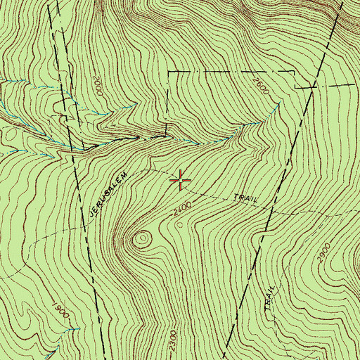 Topographic Map of Jerusalem Trail, VT