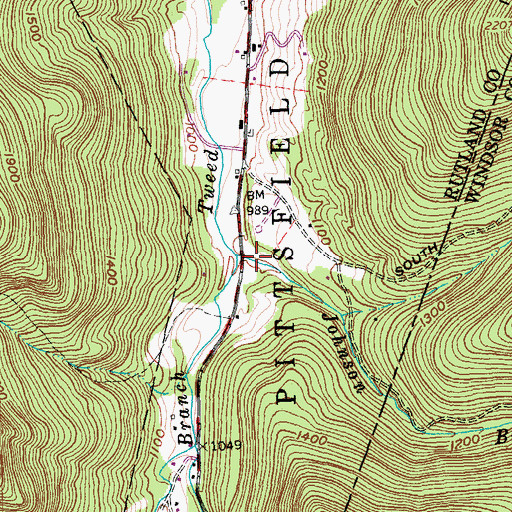 Topographic Map of Johnson Brook, VT