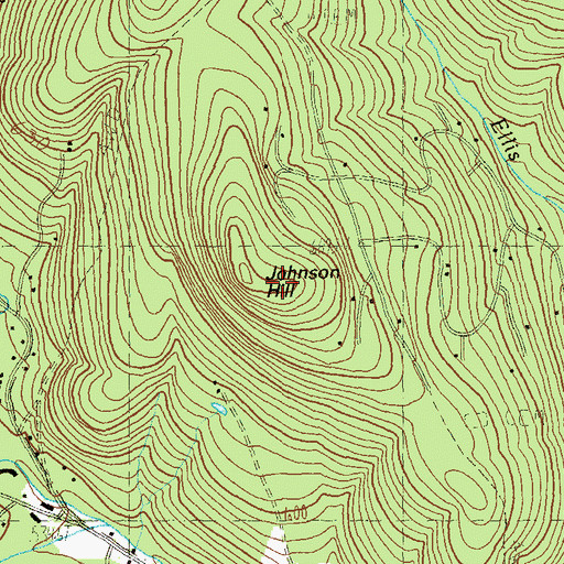 Topographic Map of Johnson Hill, VT