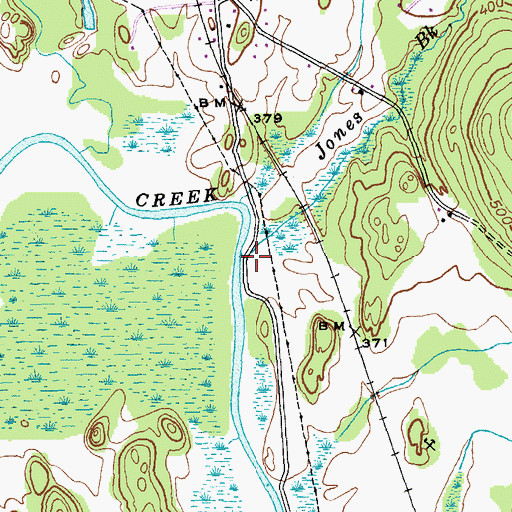 Topographic Map of Jones Brook, VT
