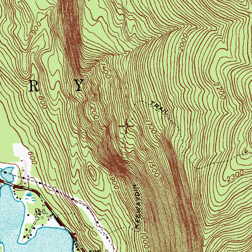 Topographic Map of Keewaydin Trail, VT