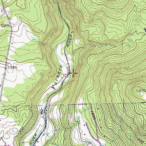 Topographic Map of Kiln Brook, VT