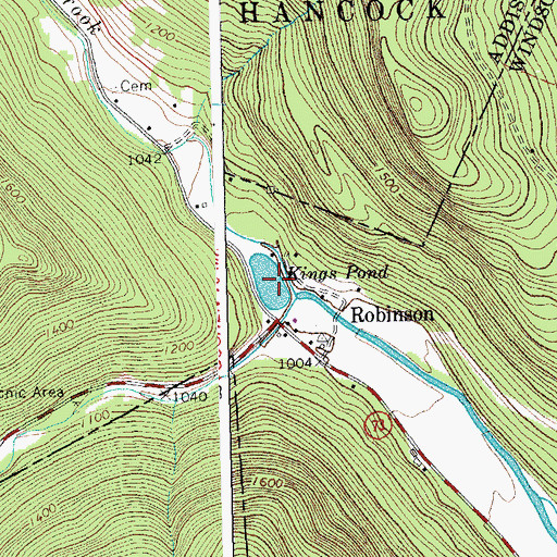 Topographic Map of Kings Pond, VT