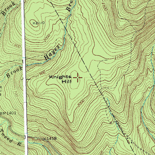 Topographic Map of Knights Hill, VT