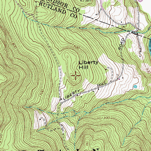 Topographic Map of Liberty Hill, VT