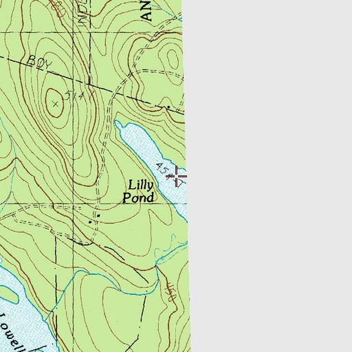Topographic Map of Lily Pond, VT