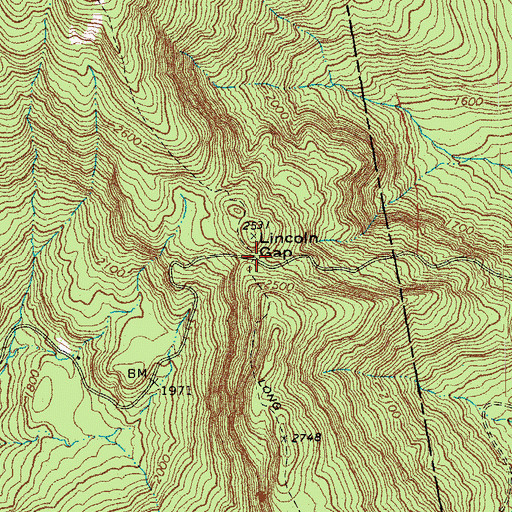 Topographic Map of Lincoln Gap, VT