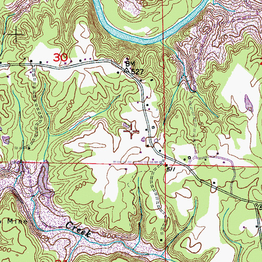 Topographic Map of Old Butler Number 12 Mine, AL
