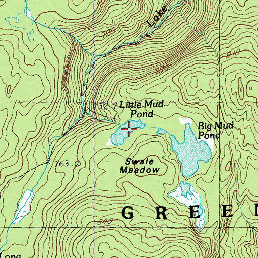 Topographic Map of Little Mud Pond, VT