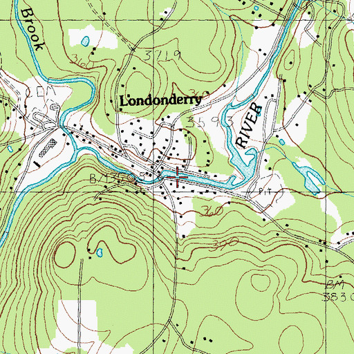 Topographic Map of Londonderry, VT