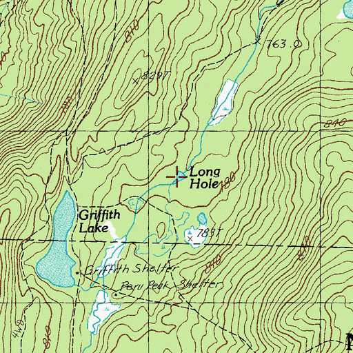 Topographic Map of Long Hole, VT