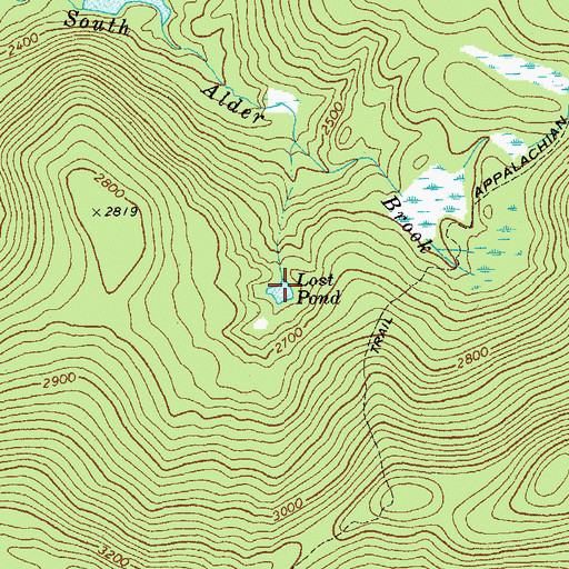 Topographic Map of Lost Pond, VT