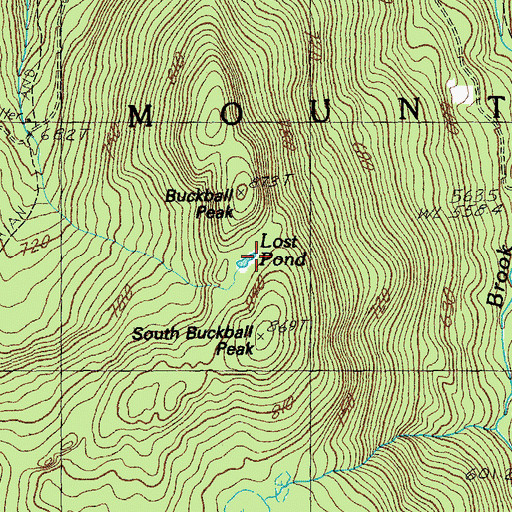 Topographic Map of Lost Pond, VT